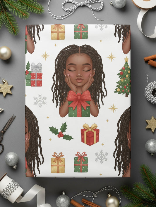 Festive Christmas Gift Wrapping Paper for Holidays